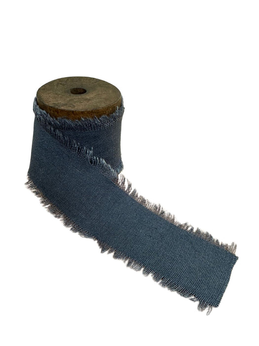 Blue Cotton Ribbon for Crafts - 1 1/2" x 5 Yards, 2 Rolls, 4th of July, America’s 250th Birthday, Wedding, Reception, Bridal Shower, DIY, Gift Bow, Hair Bows, DIY, Event Decor, School Graduation