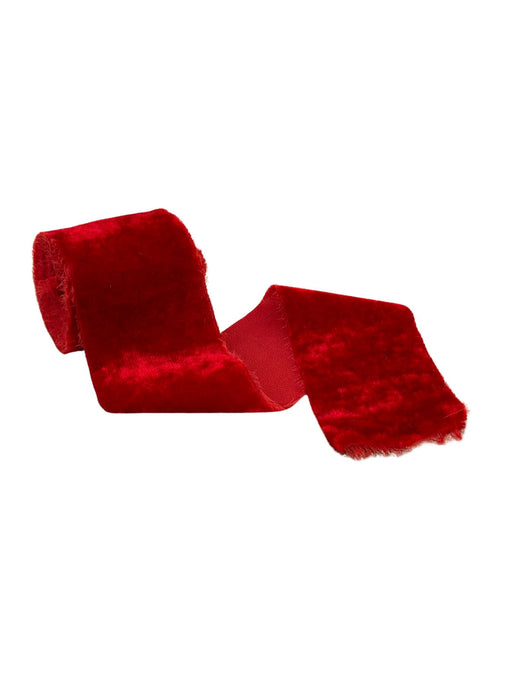 Red Velvet Ribbon for Crafts - 2" x 1 Yard, 3 Rolls, 4th of July, USA 250th Anniversary, Valentine’s Day Wedding Embellishments, Bridal Shower & Reception DIY, Gift Bow & Hair Bows