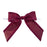 Pre-Tied Burgundy Organza Bows - 4" Wide, Set of 12