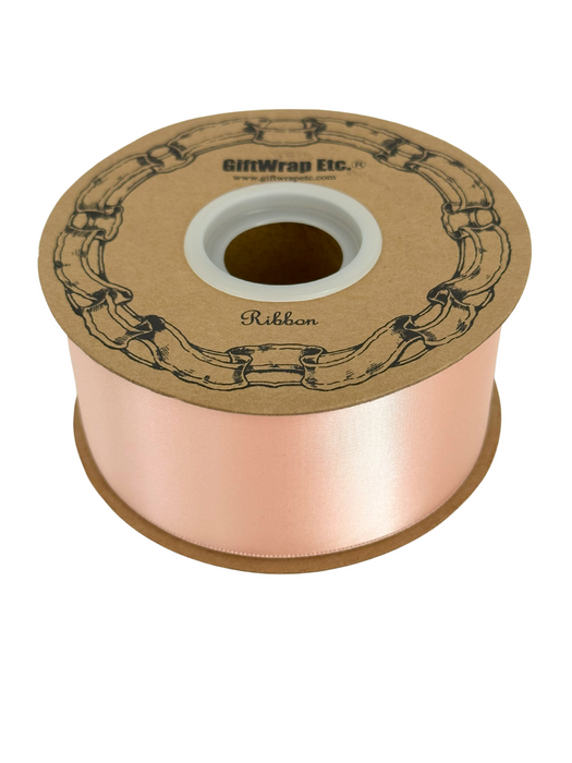 Peach Satin Fabric Christmas Ribbon - 2" x 50 Yards