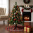 Merry Christmas tree skirt on a Stewart plaid red green