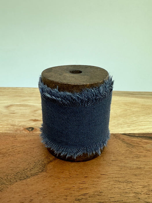 Blue Cotton Ribbon for Crafts - 1 1/2" x 5 Yards, 2 Rolls, 4th of July, America’s 250th Birthday, Wedding, Reception, Bridal Shower, DIY, Gift Bow, Hair Bows, DIY, Event Decor, School Graduation