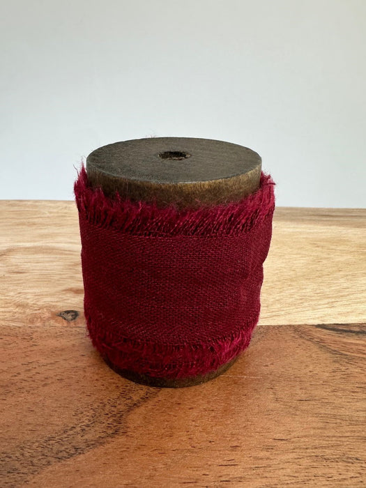 Burgundy Cotton Ribbon for Crafts - 1 1/2" x 5 Yards, 2 Rolls