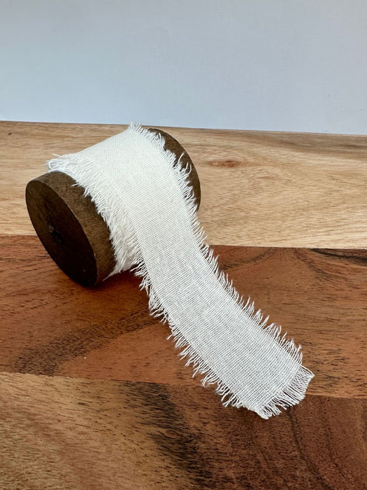 White Cotton Ribbon for Crafts - 1 1/2" x 5 Yards, 2 Rolls, 4th of July, America’s 250th Birthday, Wedding, Reception, Bridal Shower, Valentine's Day, DIY, Gift Bow, Hair Bows, School Graduation