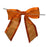 Pre-Tied Orange Organza Bows - 4 1/2" Wide, Set of 12