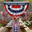 Stars & Stripes Patriotic Ribbon - 2 1/2" x 10 Yards, 4th of July, America 250 Anniversary, Red White Blue, American Flag, Wired Edge, Wreath, USA Decorations, Rustic, Election Booth, 1776