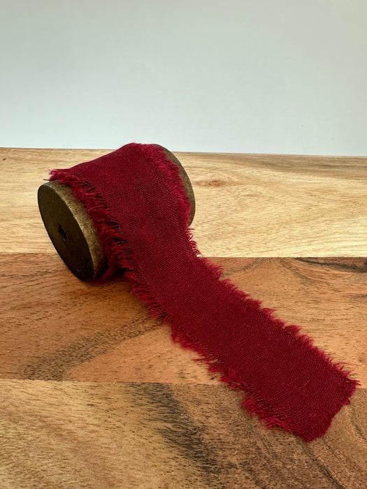 Burgundy Cotton Ribbon for Crafts - 1 1/2" x 5 Yards, 2 Rolls