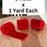 Red Velvet Ribbon for Crafts - 2" x 1 Yard, 3 Rolls, 4th of July, USA 250th Anniversary, Valentine’s Day Wedding Embellishments, Bridal Shower & Reception DIY, Gift Bow & Hair Bows