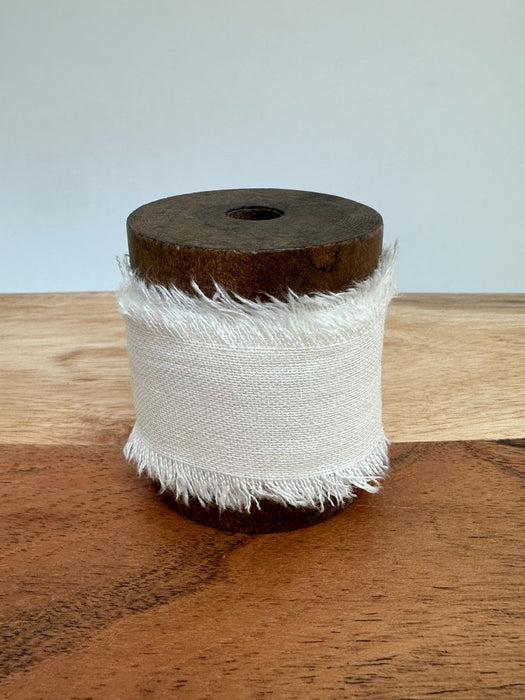 White Cotton Ribbon for Crafts - 1 1/2" x 5 Yards, 2 Rolls, 4th of July, America’s 250th Birthday, Wedding, Reception, Bridal Shower, Valentine's Day, DIY, Gift Bow, Hair Bows, School Graduation