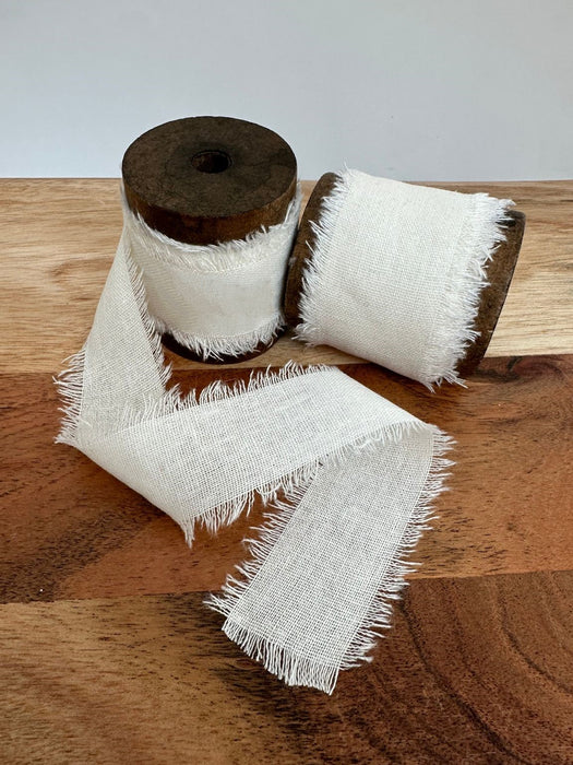 White Cotton Ribbon for Crafts - 1 1/2" x 5 Yards, 2 Rolls, 4th of July, America’s 250th Birthday, Wedding, Reception, Bridal Shower, Valentine's Day, DIY, Gift Bow, Hair Bows, School Graduation