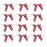 Pre-Tied Striped Christmas Bows - 3 1/4" Wide, Set of 12