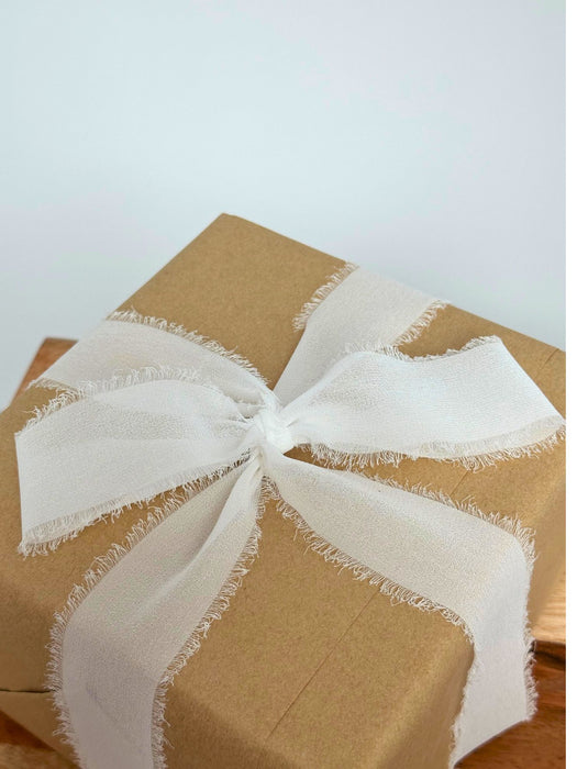 White Chiffon Ribbon for Crafts - 1 1/2" x 5 Yards, 2 Rolls, 4th of July, America’s 250th Birthday, Wedding, Reception, Bridal Shower, Embellishments, DIY, Gift Bow, Hair Bows, School Graduation