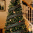 4 inch wide  red green ribbon wrapped around Christmas tree