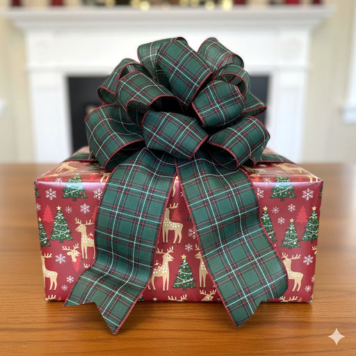 Large Emerald Green Christmas goift bow