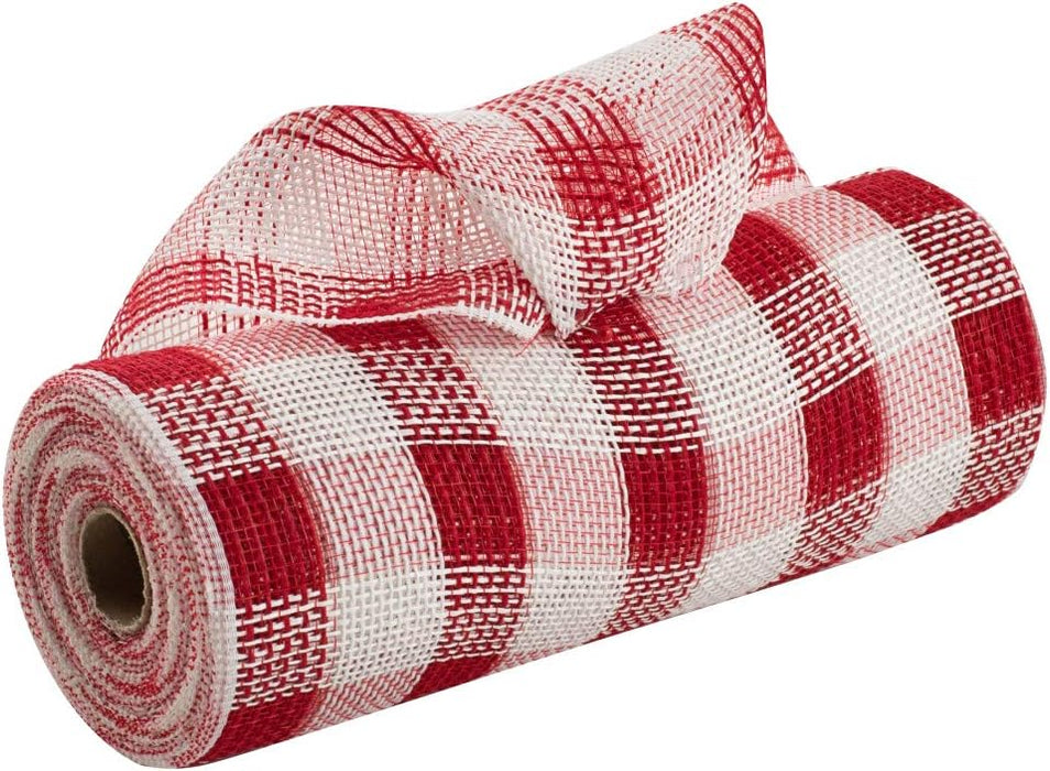 red-white-plaid-deco-mesh