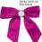 Fuchsia Pink Satin Pre-Tied Bows - 3" Wide, Set of 10