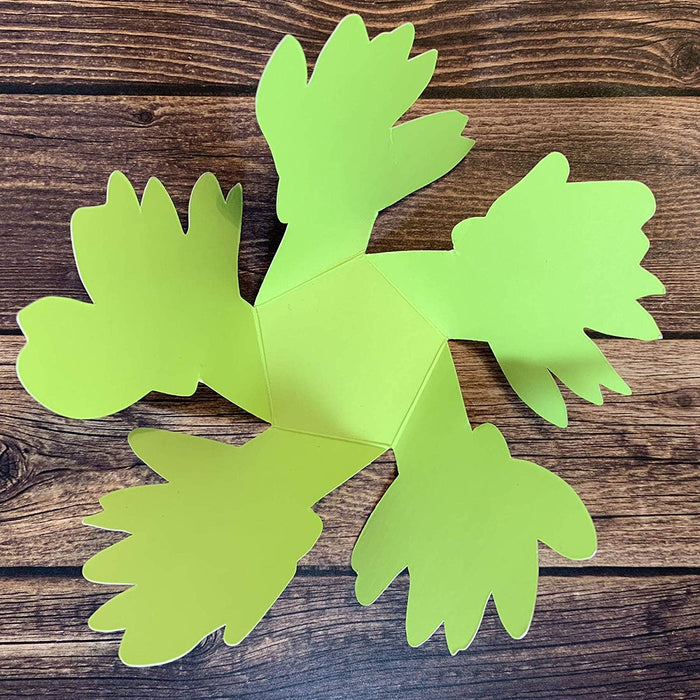 Lime Green 3-D Flower Pop Up Cards - 4" Wide, Set of 50