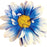 Blue 3-D Flower Pop Up Cards - 4" Wide, Set of 100