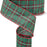 Rustic Plaid Wired Christmas Ribbon - 2 1/2" x 50 Yards, Emerald, Red, Black, White