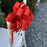 Large Red Ribbon Pull Bows - 9" Wide, Set of 6