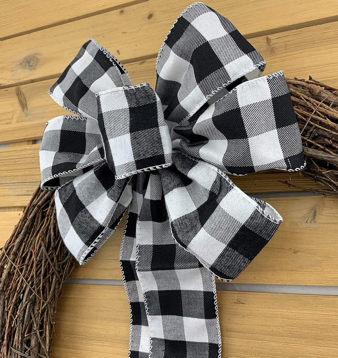 pre-tied-buffalo-plaid-christmas-wreath-bow