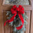 Classic Red Velvet Wreath Bow on Christmas Swag Front Door Decoration