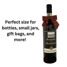 Brown Satin Pre-Tied Decorative Bows - 3" Wide, Set of 10, Fall, Halloween, Thanksgiving, Christmas, Wedding Favors, Birthday, Gift Ribbons, Gift Bows
