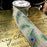 Beige Peacock Print Wired Ribbon - 2 1/2 inch x 10 Yards
