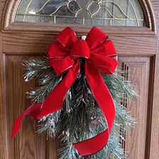 Red Velvet Wired Ribbon - 2 1/2" x 25 Yards, Election Day, Veterans Day, Christmas, Anniversary, Garland, Gift Wrapping, Wreath, Holiday Swag, Party Decor, Birthday, Valentine's Day