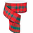 Green Red Plaid Christmas Ribbon - 2 1/2" x 50 Yards, Red Wired Edge, Metallic Gold, Tartan, Gift Wrapping, Garland Decor, Wreath, Presents, Holiday Winter, Tree Topper