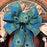 Peacock Print Christmas Wired Ribbon - 2 1/2" x 10 Yards, Gift Wrapping, Wreath, Garland Decor, Tree Wrap, Blue, Green, Gold, Feathers, Wedding, DIY Crafts, Swag, Traditional