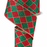Red Green Harlequin Diamonds Wired Ribbon - 2 1/2" x 10 Yards, Christmas, Gift Wrapping, Gold Edges, Wreath, Garland, Tree Decoration, Fundraiser, Winter Decor