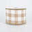Tan Plaid Wired Edge Ribbon - 2 1/2" x 10 Yards