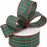 Rustic Plaid Wired Christmas Ribbon - 2 1/2" x 50 Yards, Emerald, Red, Black, White