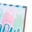Let It Snow Glitter Wooden Sign - 12.5" x 6", Light Blue Pink & Green Stripes