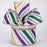 Glitter Striped Mardi Gras Ribbon - 2 1/2" x 10 Yards