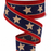 Tea Stained American Stars Ribbon - 1 1/2" x 10 Yards, 4th of July, America 250 Anniversary, American Flag Wired Ribbon, DIY, USA, Rustic, Election, Rally, Veterans Day, Wired Ribbon, Labor Day, 1776