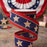 Tea Stained American Stars Ribbon - 1 1/2" x 10 Yards, 4th of July, America 250 Anniversary, American Flag Wired Ribbon, DIY, USA, Rustic, Election, Rally, Veterans Day, Wired Ribbon, Labor Day, 1776
