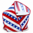 American Diagonal Striped Wired Ribbon - 2 1/2" x 10 Yards, 4th of July, America 250 Anniversary,  Star Banner, USA Patriotic Decor, Welcome Home Ceremony, Election, 1776, Americana, Veterans Day