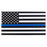 GiftWrap Etc. Support Law Enforcement Metal Sign - 12.5" x 6", 4th of July, America 250 Anniversary, American Flag, Police Appreciation, Thin Blue Line, Wreath, Veterans, Yard Decor, First Responder