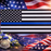 GiftWrap Etc. Support Law Enforcement Metal Sign - 12.5" x 6", 4th of July, America 250 Anniversary, American Flag, Police Appreciation, Thin Blue Line, Wreath, Veterans, Yard Decor, First Responder
