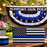 GiftWrap Etc. Support Law Enforcement Metal Sign - 12.5" x 6", 4th of July, America 250 Anniversary, American Flag, Police Appreciation, Thin Blue Line, Wreath, Veterans, Yard Decor, First Responder