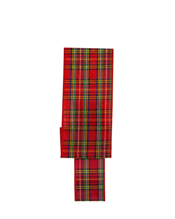 Christmas Tartan Plaid Wired Edge Ribbon - 2 1/2" x 10 Yards, Garland, Presents, Gift Wrapping, Wreaths, Bows, Xmas Tree Topper, Streamers, Winter Decor, Birthday
