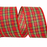 Christmas Tartan Plaid Wired Edge Ribbon - 2 1/2" x 10 Yards, Garland, Presents, Gift Wrapping, Wreaths, Bows, Xmas Tree Topper, Streamers, Winter Decor, Birthday