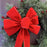 Red Velvet Wreath Christmas Bow - 10" Wide x 18" Long Tails, Holiday Front Door, Wreaths, Tree Topper, Swag, Garland Decor, Wedding, Anniversary, Birthday, Veterans Day