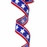 American Stars Patriotic Wired Ribbon - 1 1/2" x 10 Yards, 4th of July, America 250 Anniversary, Gifts, Swags, Garlands, USA, Fundraiser, Labor Day, 1776, Americana, Flag Day, Liberty, Veteran's Day