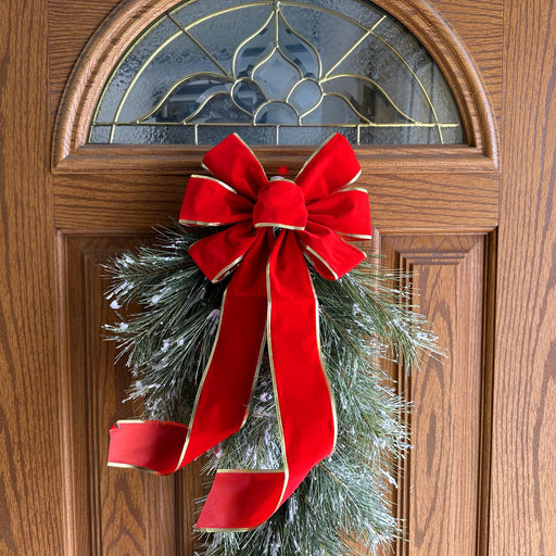 Christmas-velvet-bow-door-wreath-decoration