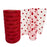 Red Polka Dot Tulle Decor - 6" x 25 Yards, Fabric Netting Ribbon