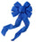 Royal Blue Burlap Wreath Bow - 10" Wide, 18" Long Tails