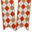 Autumn Harlequin Plaid Wired Edge Ribbon - 2 1/2" x 10 Yards, Orange, Brown, White